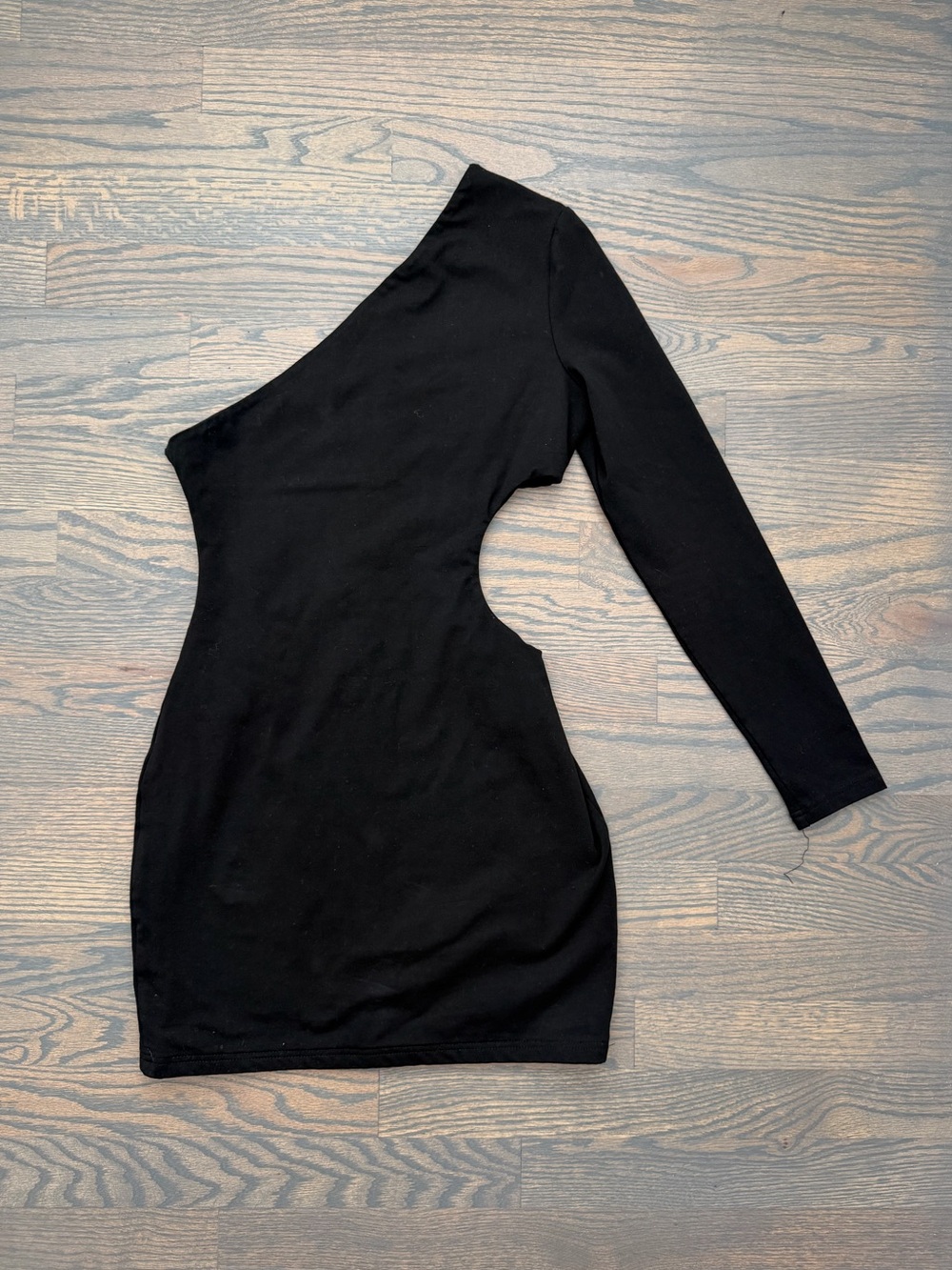 Superdown one-Shoulder Black Cutout Bodycon Dress